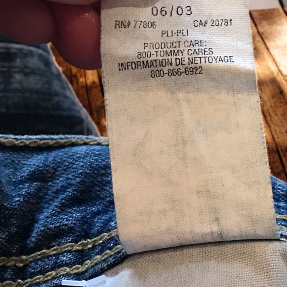 VTG 2003 Men 35x32 Tommy Hilfiger Carpenter‎ Jeans  Baggy Wide Leg Skater Y2K - Picture 9 of 9